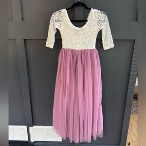 Formal lace and tulle dress